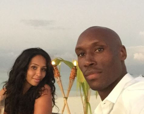 Sarah Hutchinson with her husband Atiba Hutchinson during their vacation in the Maldives in 2015.